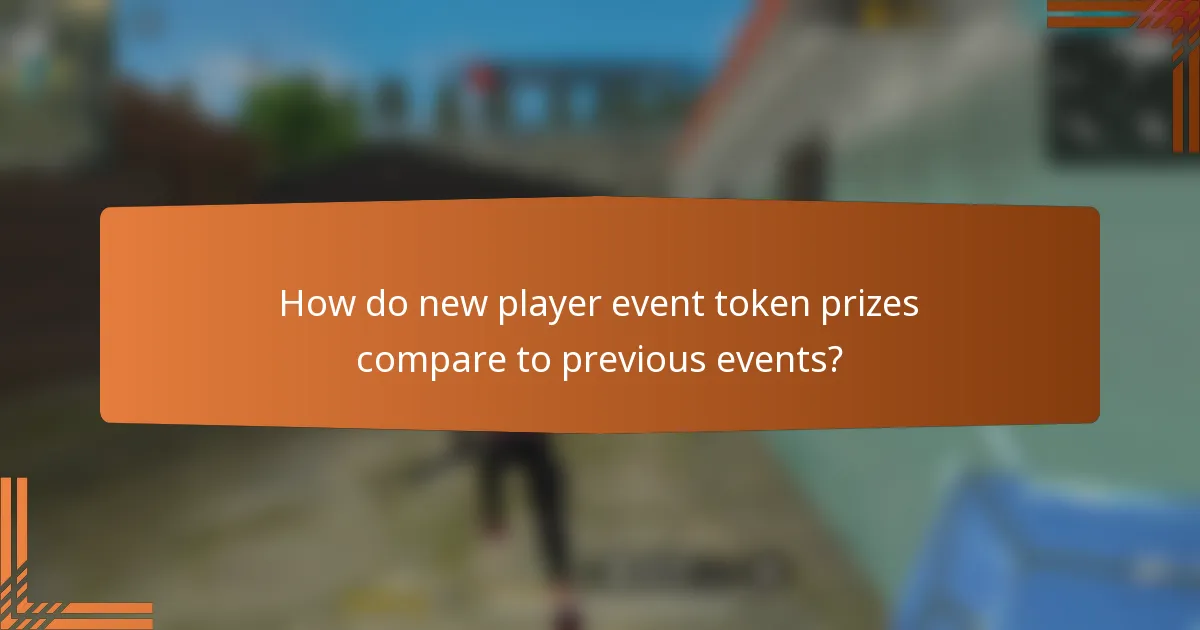 How do new player event token prizes compare to previous events?