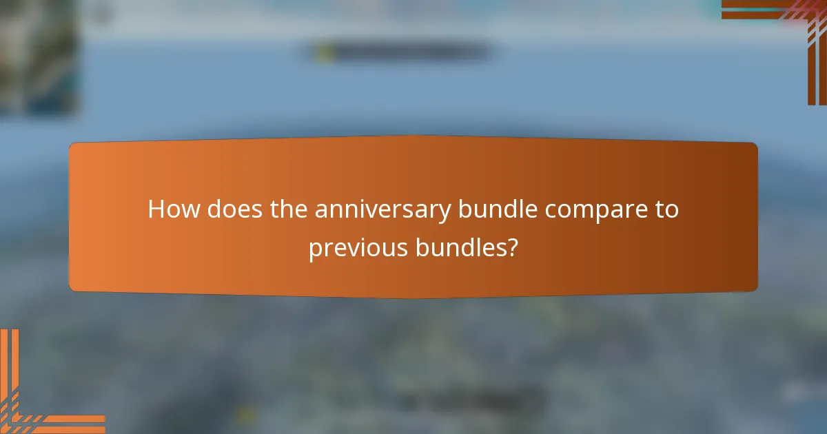 How does the anniversary bundle compare to previous bundles?