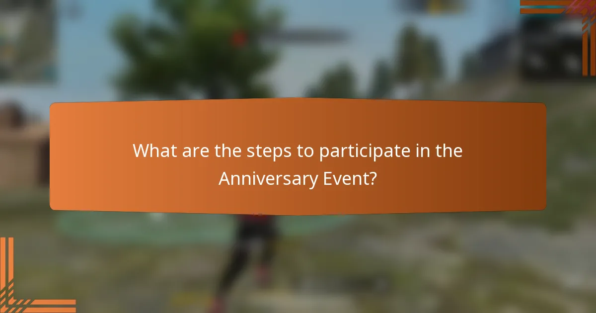 What are the steps to participate in the Anniversary Event?
