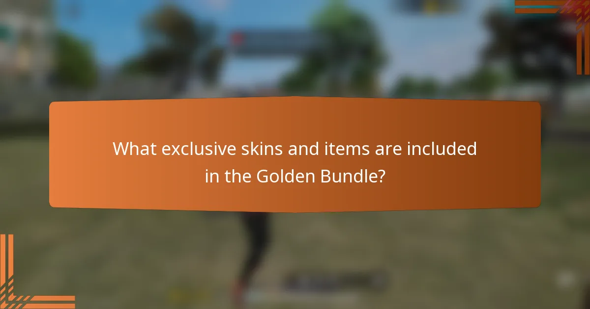 What exclusive skins and items are included in the Golden Bundle?